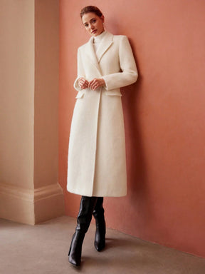 PREMIUM WOOL-BLEND HOOK CLASP COAT