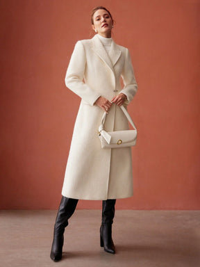 PREMIUM WOOL-BLEND HOOK CLASP COAT