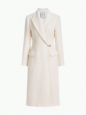 PREMIUM WOOL-BLEND HOOK CLASP COAT