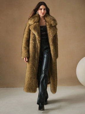 New Autumn Winter Fashion Fluffy Long Coat, Elegant Lady Furry Parka Outerwear