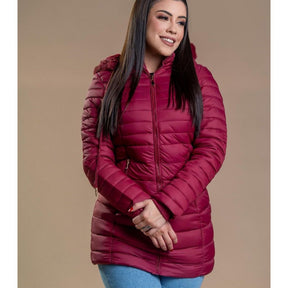 Women's Teddy-Lined Nylon Parka Coat with Removable Hood – Warm & Stylish